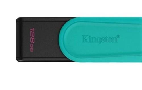 KINGSTON 128GB DTXS/128GB USB 3.2 Gen1 DataTraveler ExodiaS (Black/Turquoise) Flash Bellek